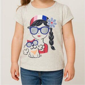 Gymboree Girls Puppy Dog Sunglasses Top Girl Size 7